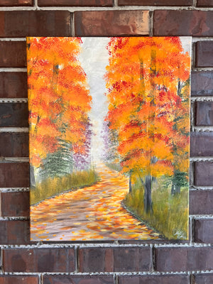 The pathway impressionist painting my artist Holly Ann