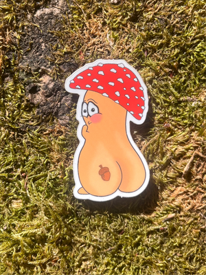 Blushed Mushroom Sticker