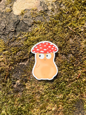 Unamused mushroom sticker