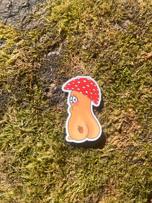 Blushed Mushroom Sticker