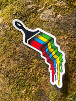 Drippy paintbrush staircase sticker